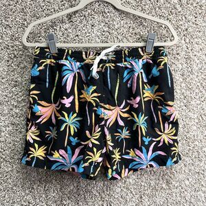 Chubbies Swim Trunks Boys XL 18-20 Colorful Tropical Palm Tree Print
